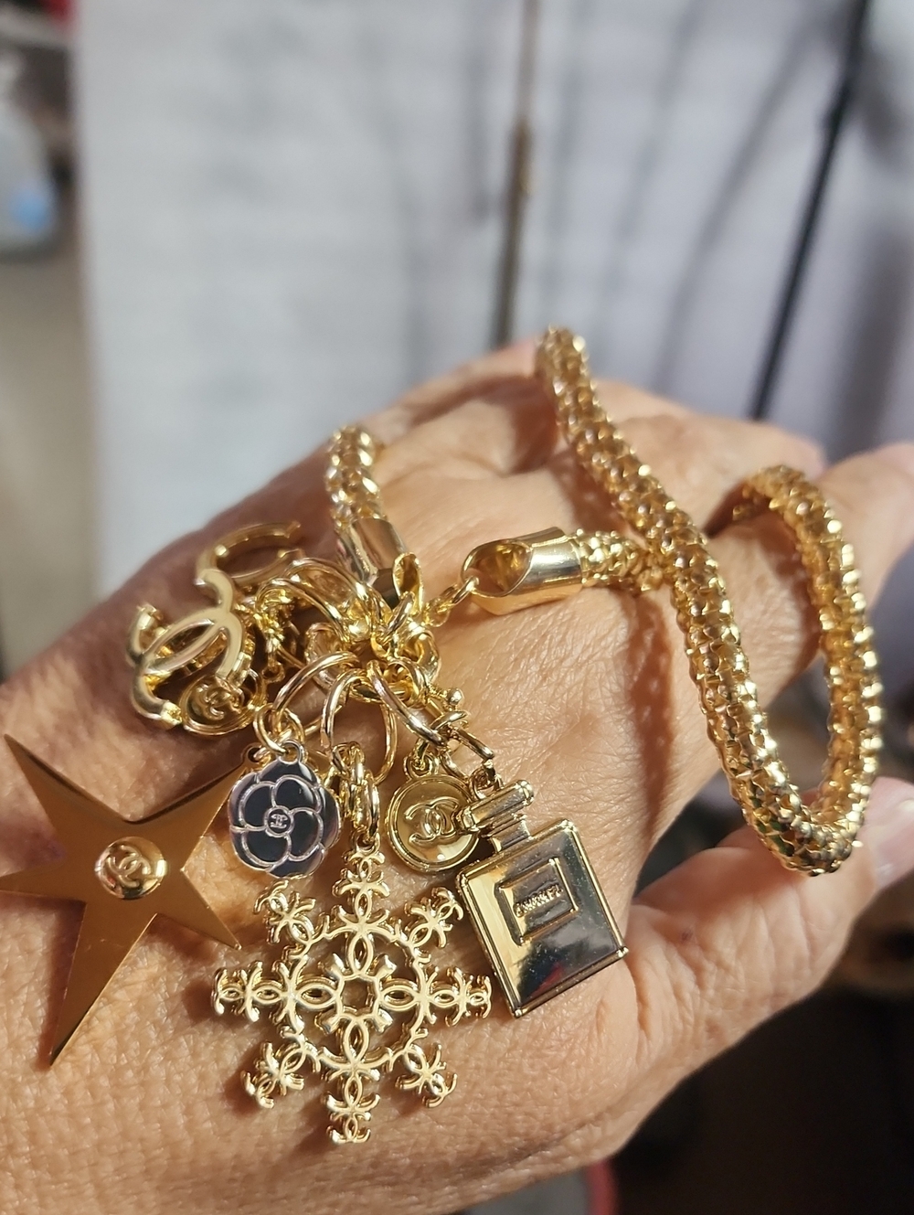 Chanel 2023/25 Christmas Charms Set Of 5 W/ Free Charm Necklace 1 Of A Kind!